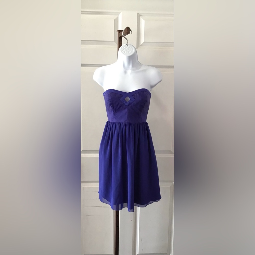 Walter by Walter Baker Strapless Royal Blue Dress